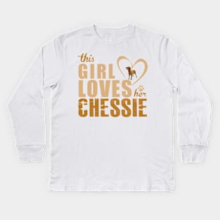 This Girl Loves Her Chesapeake Bay Retriever! Especially for Chessie Retirever Dog Lovers! Kids Long Sleeve T-Shirt